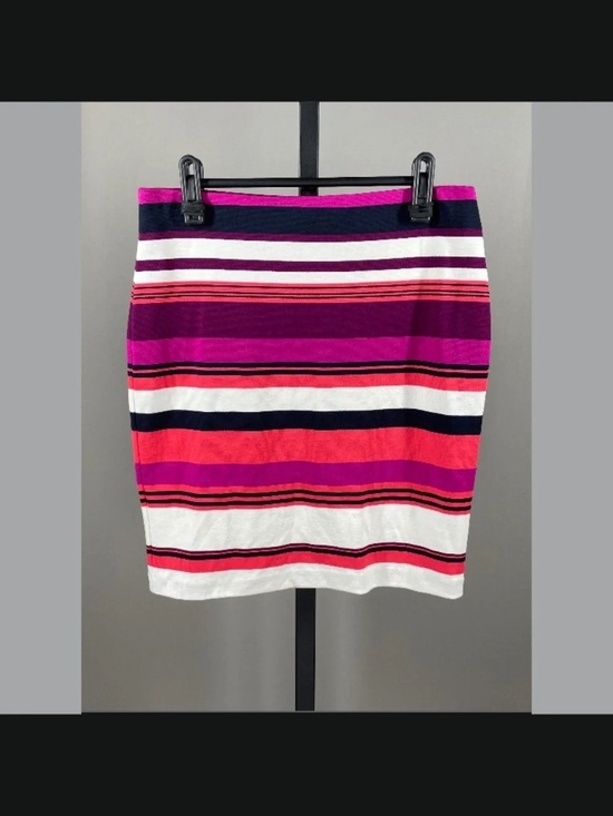Ann Taylor Dresses & Skirts - NEW Ann Taylor Skirt Womens 2 petite purple pink stripe pencil preppy classic